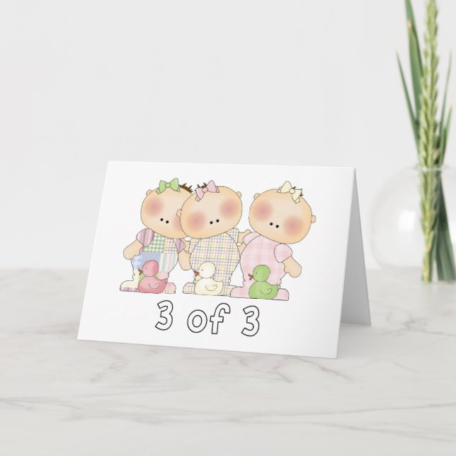 3 of 3 Triplet Cuties Card (Front)