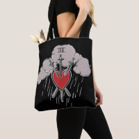 3 of Swords Love Heart Tarot Illustration Decor