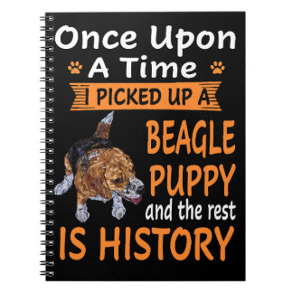 3 One Upon A Time Beagle Puppy Notebook