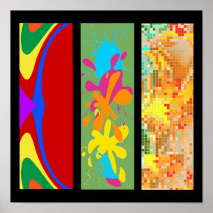3 Panel Colour Poster