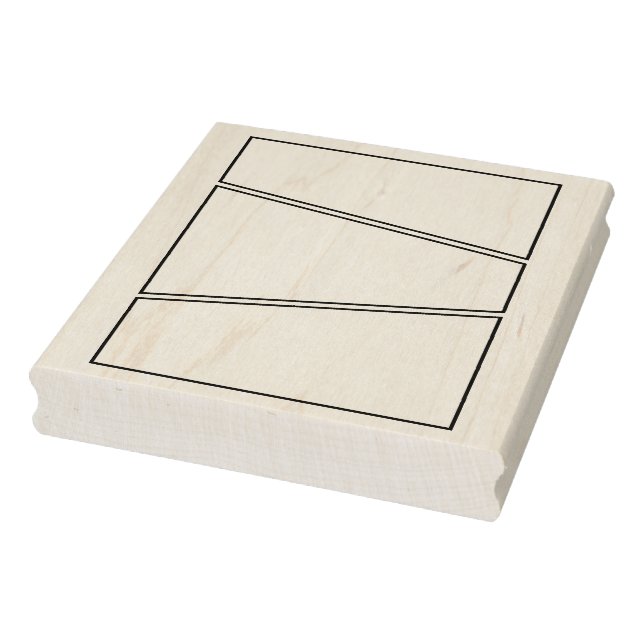 3 panel dynamic blank comic background panel rubber stamp (Stamp)