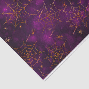 3 pc, Name, Spooky Spider Webs Bokeh Pattern Tissue Paper