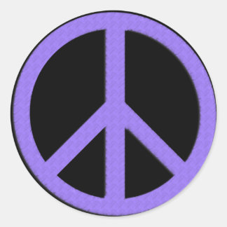 3" Peace PURPLE Classic Round Sticker