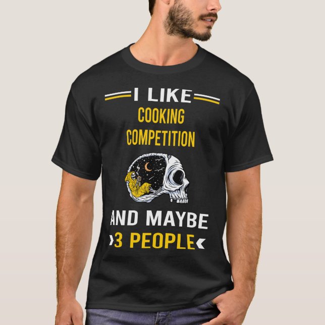3 People Cooking Competition Competitions T-Shirt (Front)