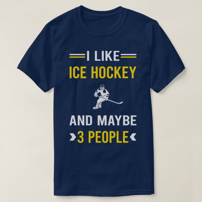 3 People Ice Hockey T-Shirt (Design Front)