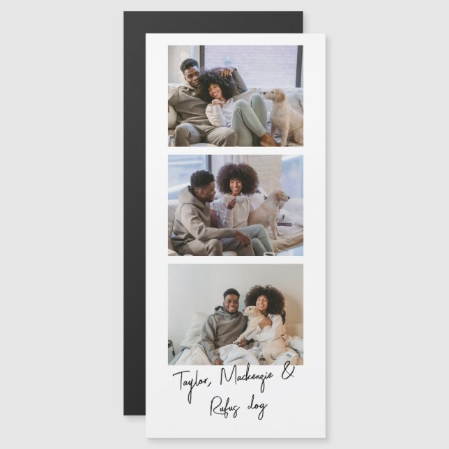 3 Photo and Handwritten Text Style Personalized (Front/Back)