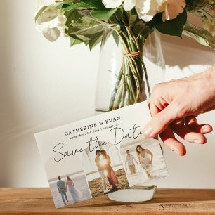 3 Photo Arch Save the Date Script Modern Wedding