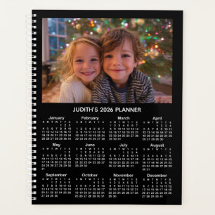 3 Photo Black and White 2026 Calendar Planner