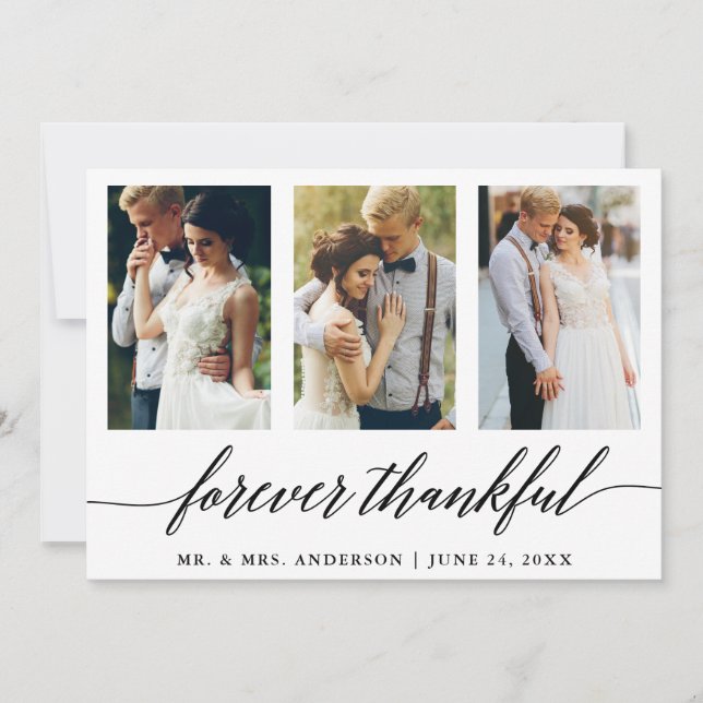 3 Photo Calligraphie Pour toujours Merci Mariage (Devant)
