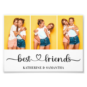 3 Photo Collage Best Friends Photo Enlargement Print