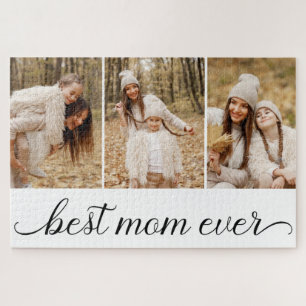 3 Photo Collage Best Mom Ever  Jigsaw Puzzle