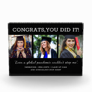 3 Photo Collage Congrats Pandemic Graduate 2021