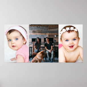3 Photo Collage Custom Personalized Poster
