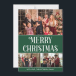 3 Photo Collage Green and White Merry Christmas  Holiday Card<br><div class="desc">Create your own, 3 Photo Collage, Green and White, Merry Christmas Photo Holiday Card, with our easy-to-use design tool. Add your favourite photos of friends, family, vacations, hobbies and pets and you'll have a stunning, one-of-a-kind photo collage. Our custom photo collage is perfect for home decoration, gift giving or even...</div>