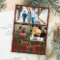 3 photo collage Merry Christmas script plaid