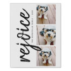 3 Photo Collage Minimalist - rejoice black white