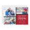 3 Photo Collage Modern Merry Christmas Red