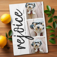 3 Photo Collage - Modern Merry Christmas Rejoice