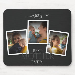 3 Photo Collage Mom Family Memorable Mother's Day Mouse Pad