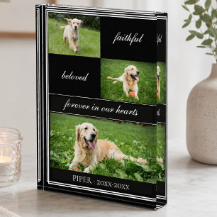 3 Photo Collage Pet Memorial Plaque