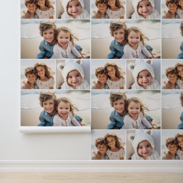 3 Photo Collage with background in white Wallpaper (Application)