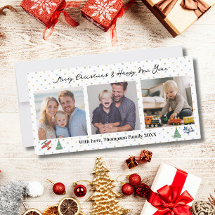 3 Photo Colourful Airplanes Christmas Tree Aviatio Holiday Card