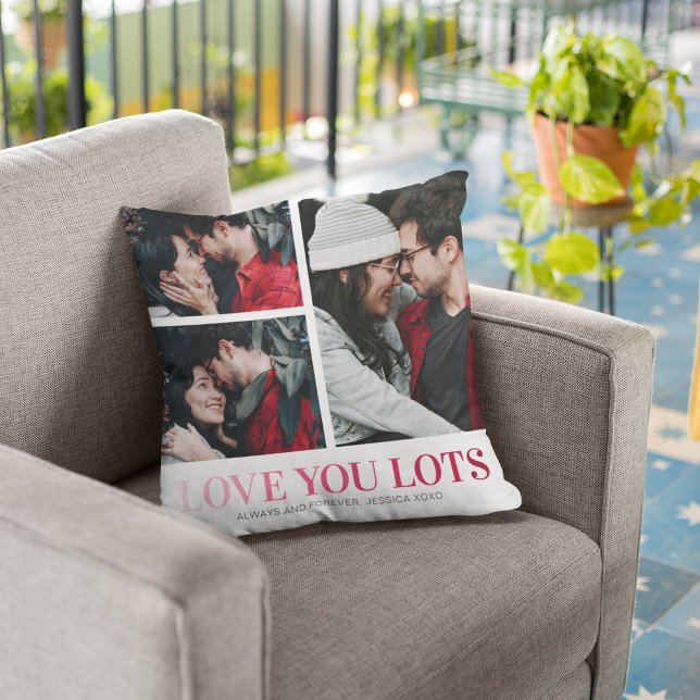 3 Photo Couple Keepsake Throw Pillow (Creator Uploaded)
