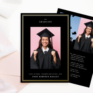 3 Photo Custom School Formal Gold Frames Graduate
