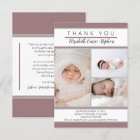 3 Photo Dk Rose Baby Shower |Birth Announcemen