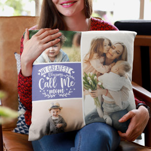 3 photo family collage mom keepsake mothers day th throw pillow