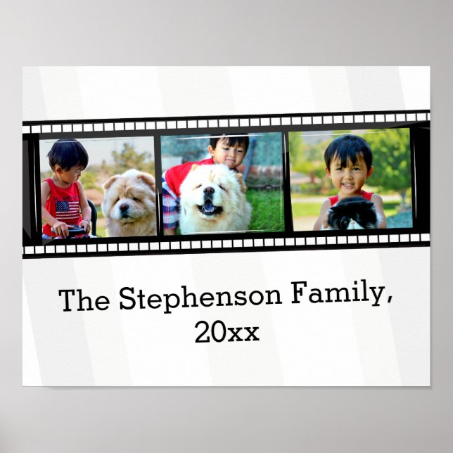 3-Photo film strip personalized photo Poster (Front)