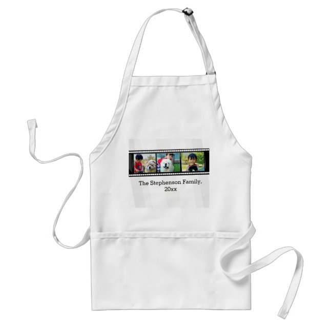 3-Photo film strip personalized photo Standard Apron (Front)