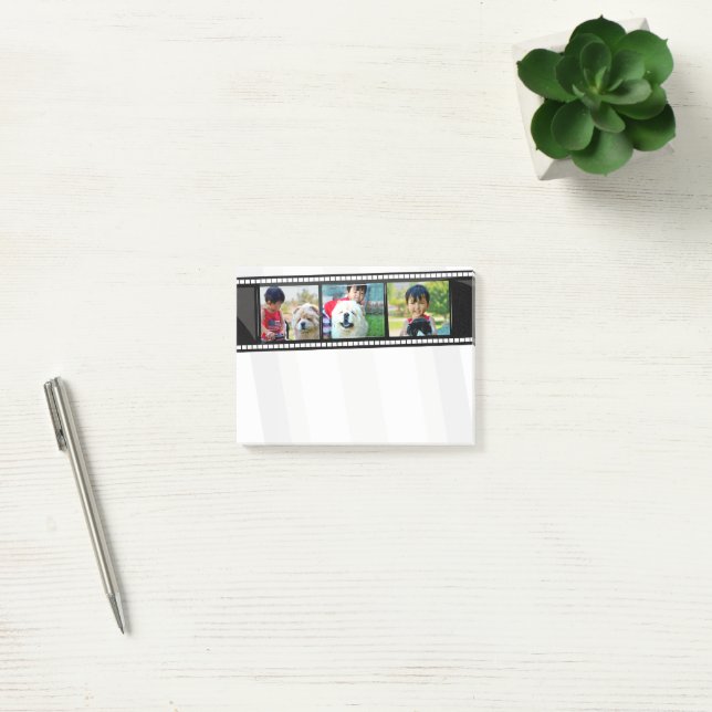 3-Photo film strip personalized photo sticky notes (Office)