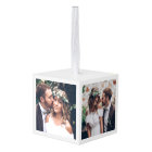 3 Photo First Married Christmas Newlyweds Square