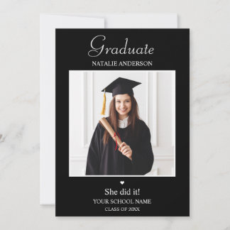 3 Photo Graduation Announcement Card Class of 2026