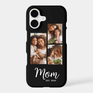 3 Photo Mom Established Date Modern Script Black