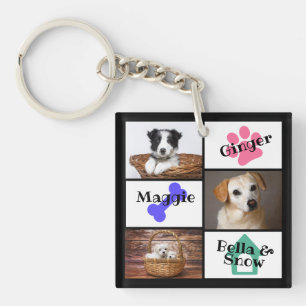 3 Photo Pet Keychain
