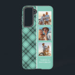 3 Photo Preppy Plaid Modern Girly Custom Name Samsung Galaxy Case<br><div class="desc">3 Photo Preppy Plaid Modern Girly Custom Personalized Name Smartphone Samsung Galaxy Phone Case features a 3 of your favourite photos with your custom name on a stylish preppy green plaid pattern. Perfect for birthday,  Christmas,  Mother's Day,  sister,  best friend and more. Designed by © Evco Studio www.zazzle.com/store/evcostudio</div>
