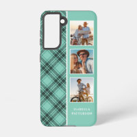 3 Photo Preppy Plaid Modern Girly Custom Name