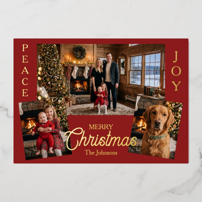 3 Photo Template | Personalized Christmas (Front)