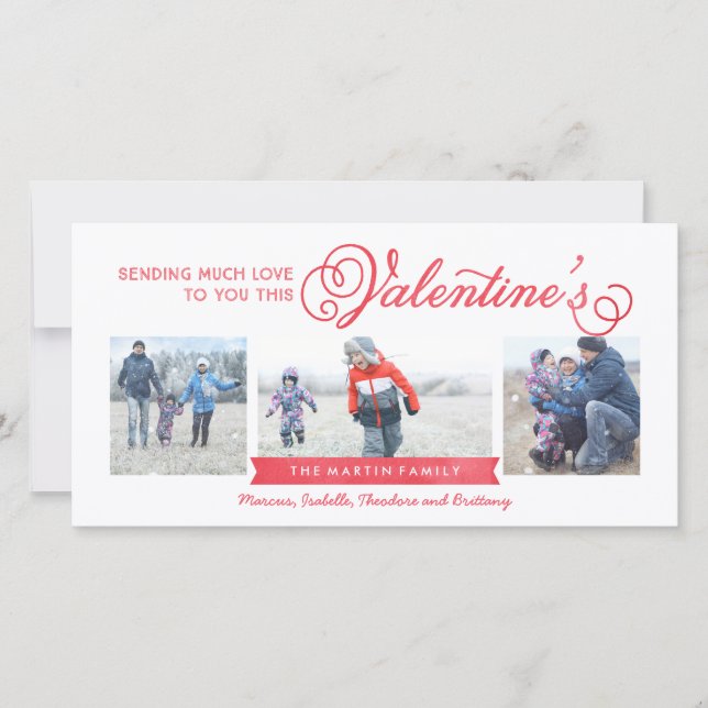3-Photo Valentine's Day Card (Front)