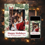 3 Photo Woodland Cute Rustic Country Christmas Holiday Card<br><div class="desc">Share the magic of the season with our 3 Photo Woodland Rustic Country Christmas Holiday Card. This charming card features a classic country scene with snowy landscapes, rustic barns, and evergreen trees, creating a heartwarming backdrop for your cherished photos. Personalize it with three of your favourite holiday snapshots, and spread...</div>