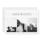 3 Photos Elegant Classic Wedding Save The Date