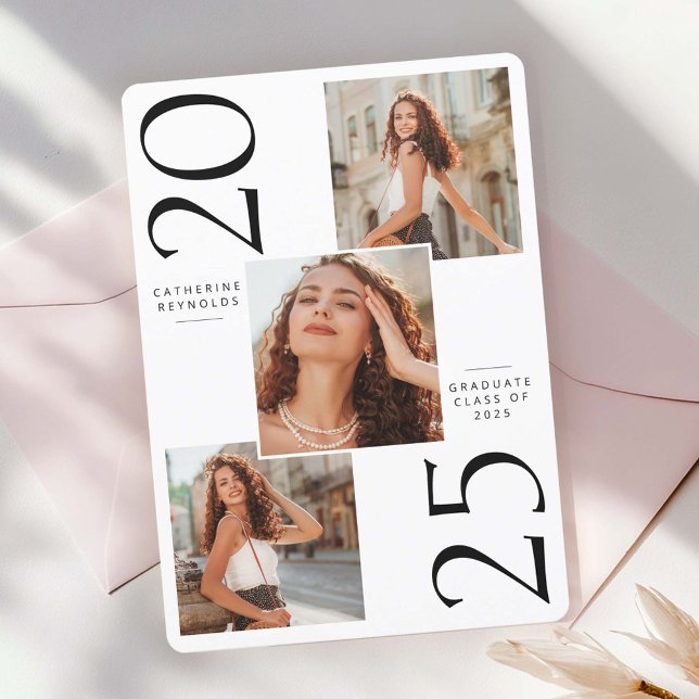 3 Photos Faire-part de graduation moderne (Créateur téléchargé)