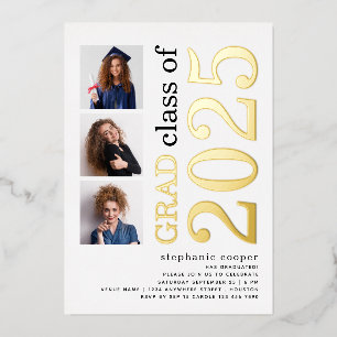 3 Photos Graduation 2022 White Gold Real