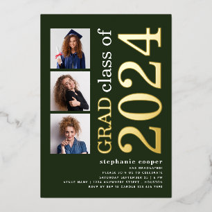 3 Photos Graduation 2025 Green Gold Real