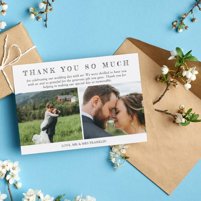 3 Photos Mariages Merci de police esquissé (Créateur téléchargé)