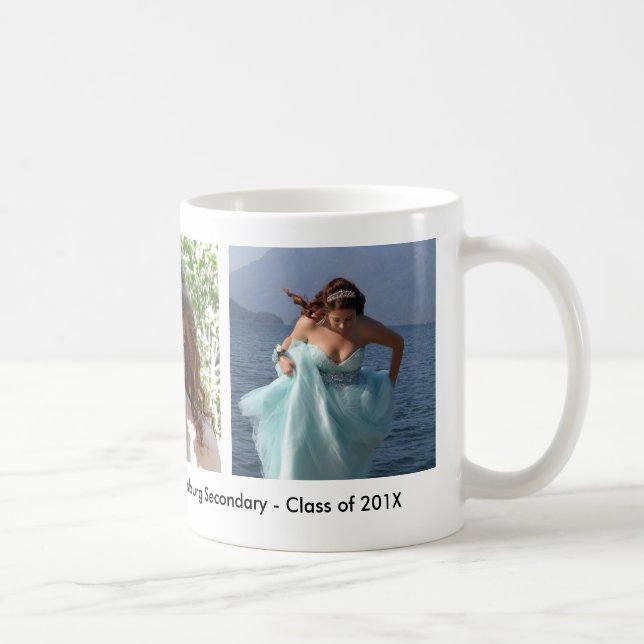 3 Photos Special Occasion Commemorative Coffee Mug (Right)