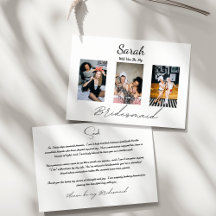 3 Photos Will You Be My Bridesmaid Proposal