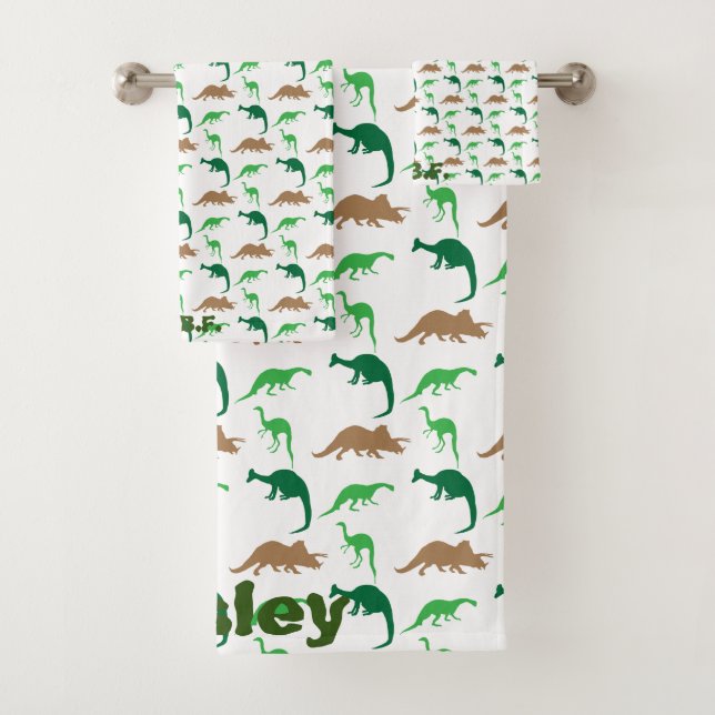 3 piece towel set for young dinosaur enthusiast (Insitu)